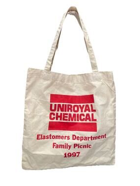 VTG Uniroyal Chemical‎ Tote Bag Canvas Elastomers Department Family Picnic 1997